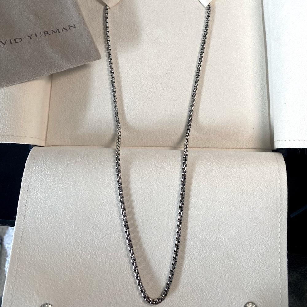 LIKE NEW - David Yurman 24” Medium Box Chain Necklace 3.6MM